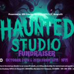 Haunted Studio Temecula 2025 poster promoting JDS Creative Academy’s Halloween fundraiser and community event.