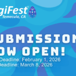 Submit your entry now graphic for DigiFest® Temecula 2025 digital arts festival creative competition.
