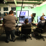 Adults participating in the Title 17 creative arts program at JDS Creative Academy in Temecula working on video and digital art projects