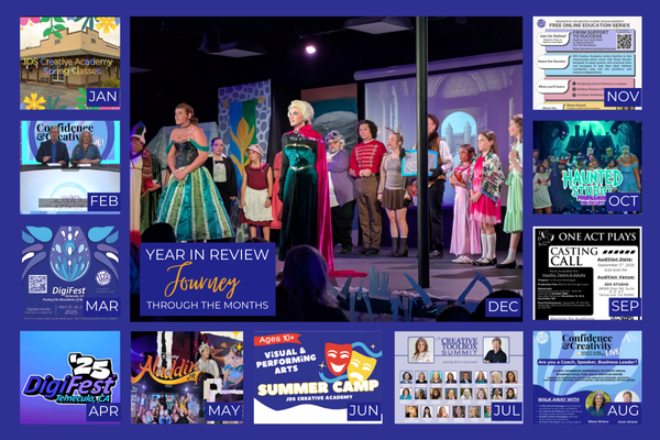 JDS Creative Academy students performing and showcasing artwork celebrating a creative year